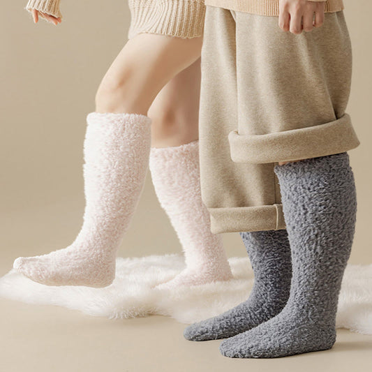 Plus Size Thickened Plush Knee High Socks(5 Pairs) - image 0