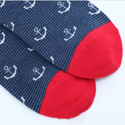 Rudder Pattern Funny Crew Socks(5 Pairs) - image 3