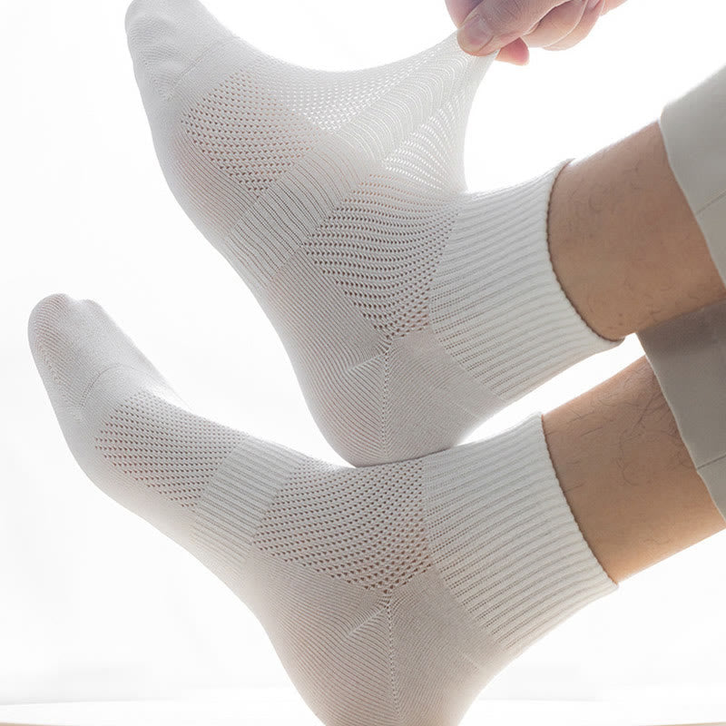 Seamless Mesh Quarter Socks(5 Pairs) - image 1