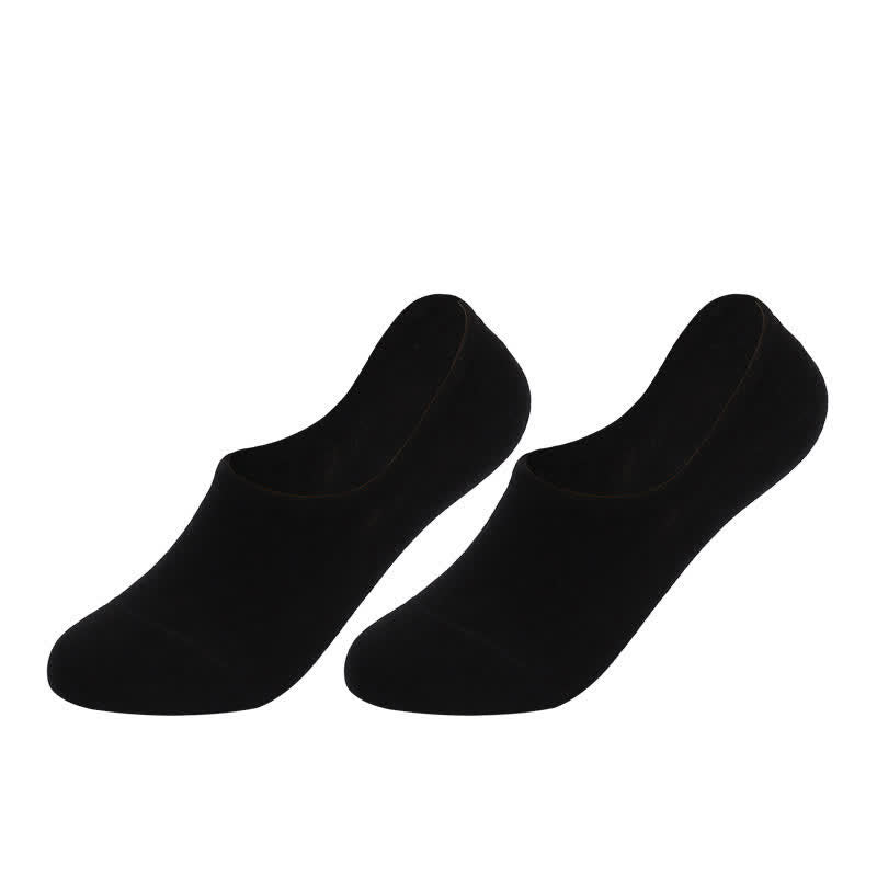 Anti-slip Cotton No Show Socks(4 Pairs) - Black - EU41-43(US7.5-9) - image 1