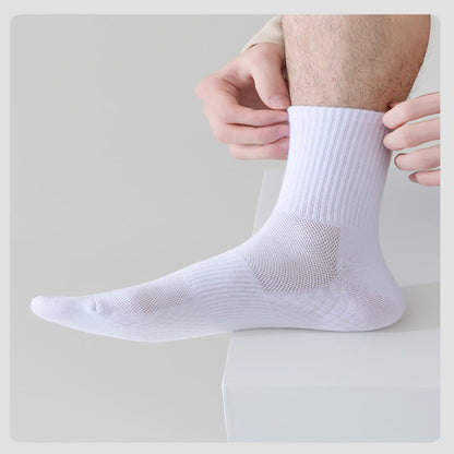 Solid Breathable Quarter Socks(4 Pairs) - image 3