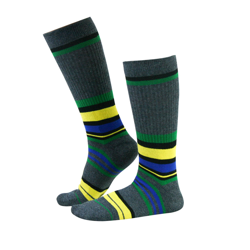 Dark Green Stripes Knee High Cushioned Socks - image 4