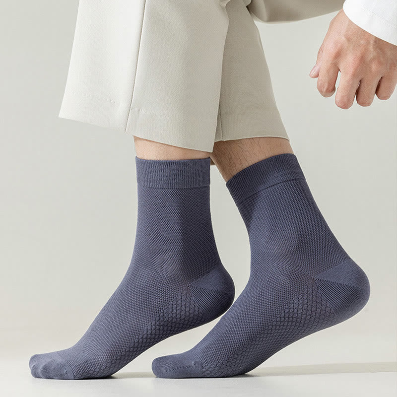 Cotton Mesh Quarter Socks(5 Pairs) - image 5