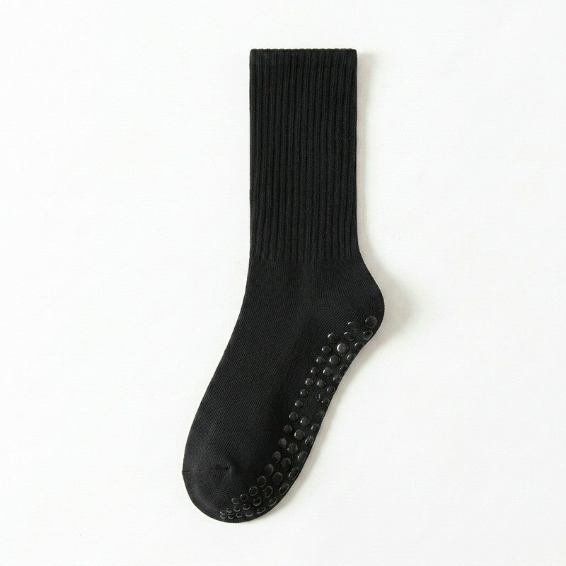 Soft Ribbed Cotton Blend Yoga Socks(4 Pairs) - Black - EU35-40(US2-7) - image 12