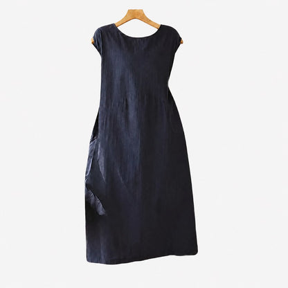 Textured Cotton Blend Midi Dress - Black - 2XL - image 7