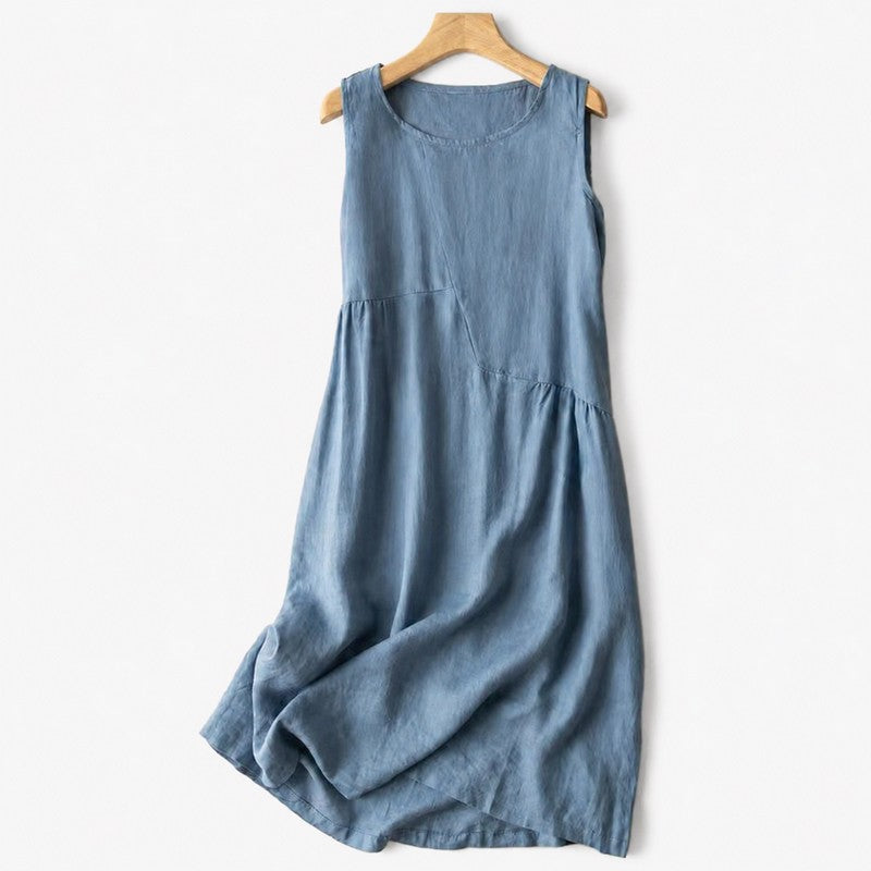 Cotton Linen Pocket Midi Dress - image 9