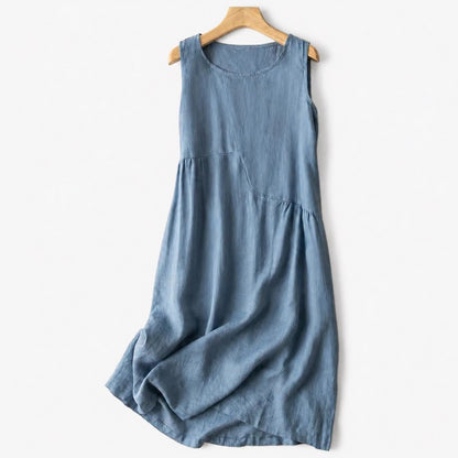 Cotton Linen Pocket Midi Dress - image 9