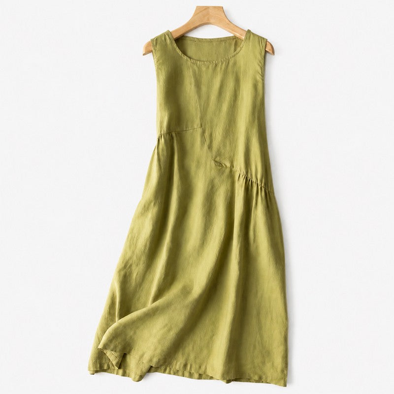 Cotton Linen Pocket Midi Dress - image 8