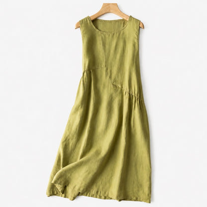 Cotton Linen Pocket Midi Dress - image 8