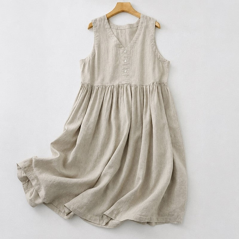 Textured Button Front Midi Dress - image 8