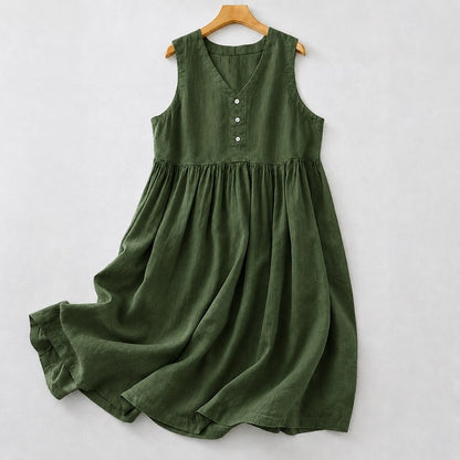 Textured Button Front Midi Dress - image 7