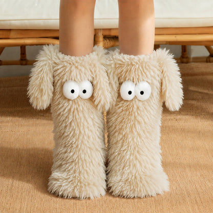 Cartoon Eyes Slipper Socks - Beige - EU37-45(US4-11) - image 2