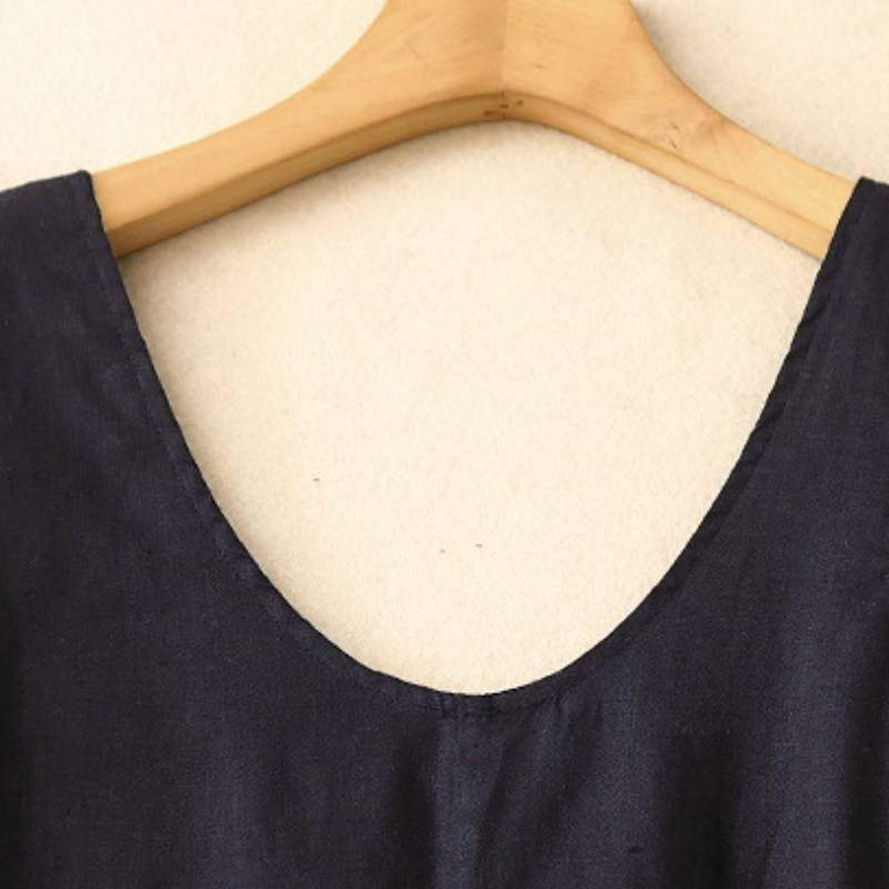 Relaxed Sleeveless Cotton Midi Dress - image 14