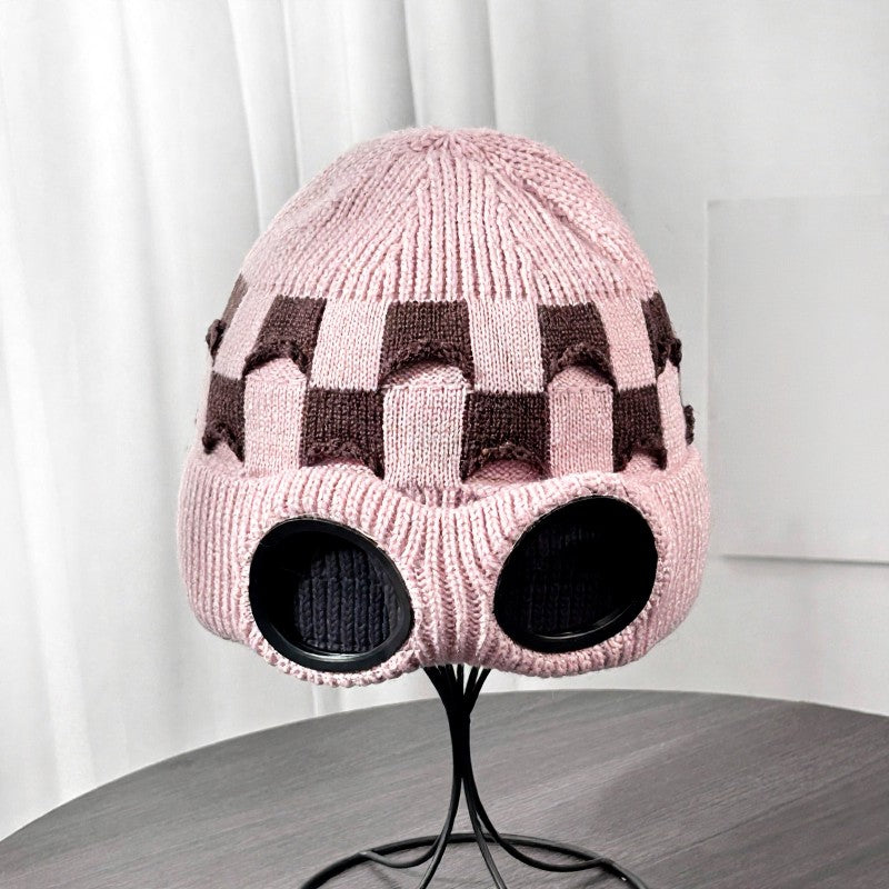 Ribbed Goggle Beanie - Pink - One Size - image 6