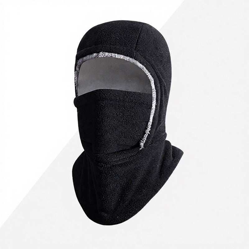 Fleece Lined Thermal Hooded Scarf - Black - One Size - image 8