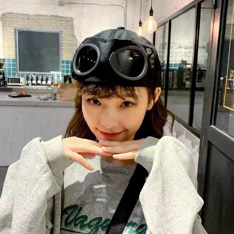 Vintage Goggle Streetwear Style Hat - image 1