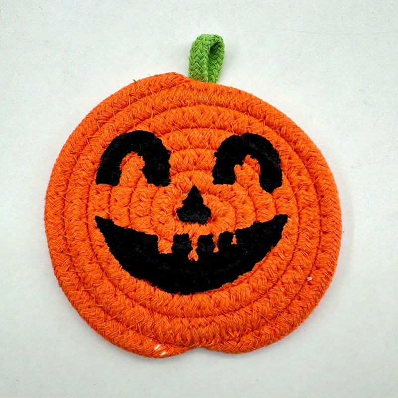 Halloween Pumpkin Coaster(8 Piece) - E - One Size - image 8
