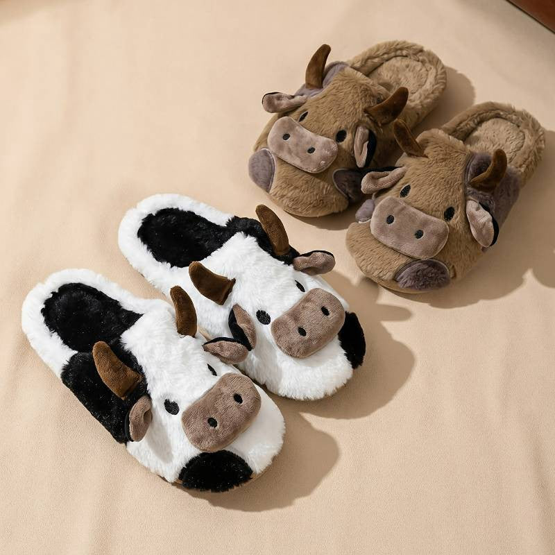 Cozy Cow Plush House Slippers - image 6