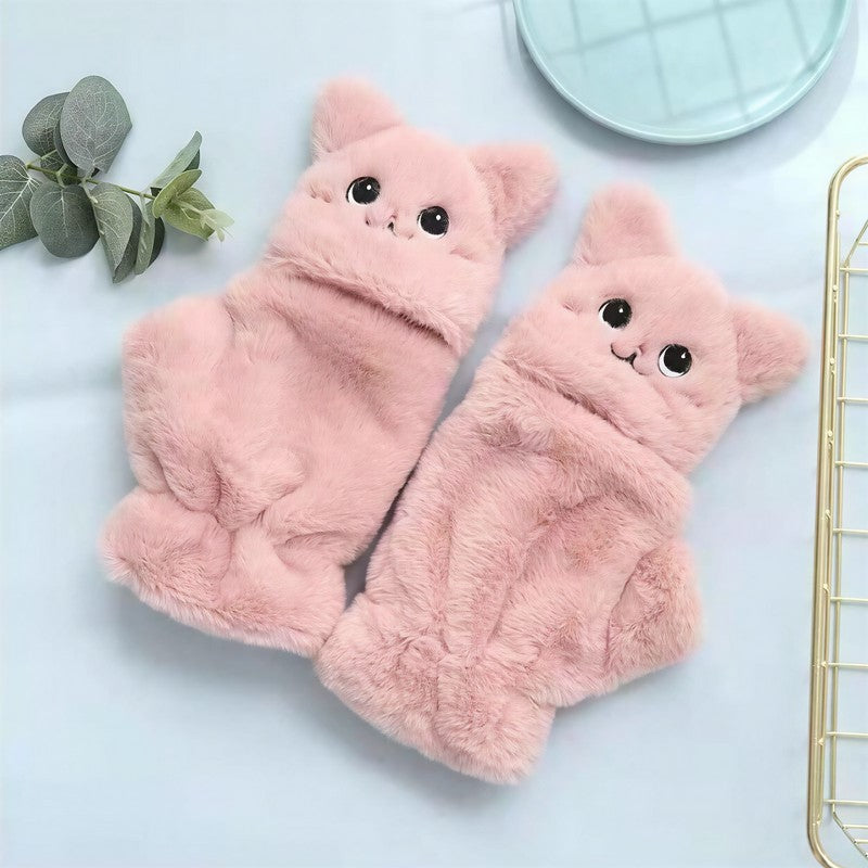 Cozy Cartoon Flip Top Gloves - image 3