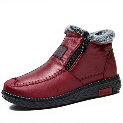 Plus Size Faux Fur Lined Side Zip Winter Slippers - image 7