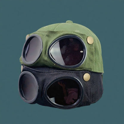 Vintage Goggle Streetwear Style Hat - image 7