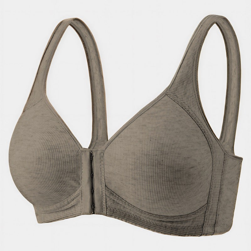 Everyday Support Front Closure Wireless Bra - Coffee - 2XL - image 8