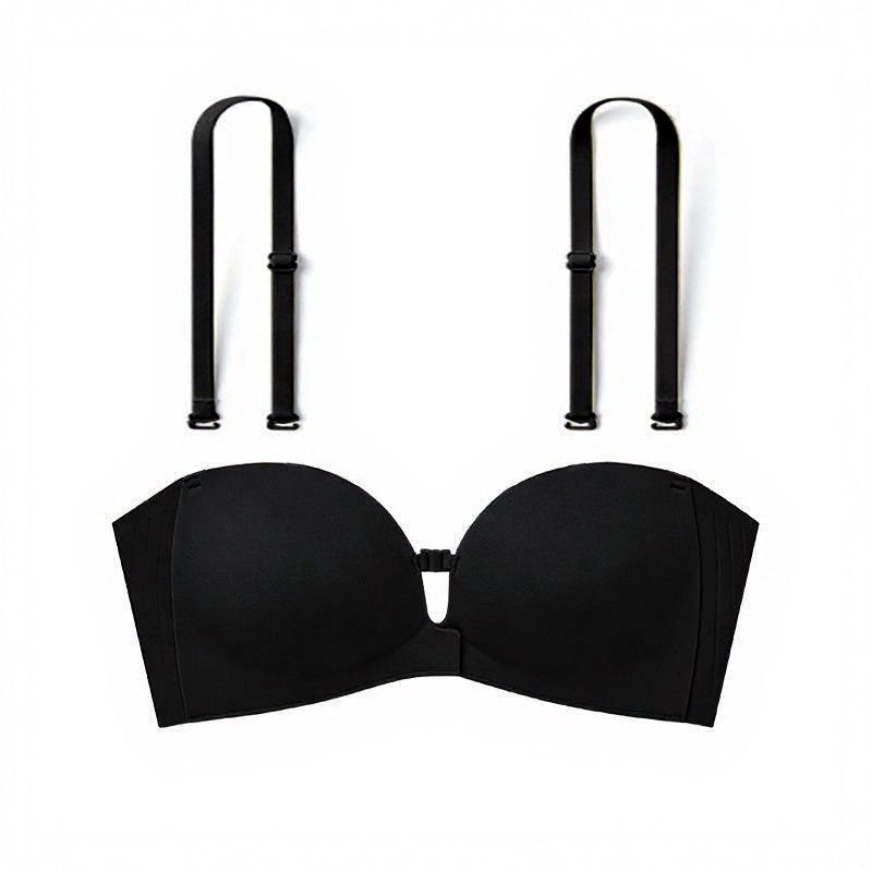 Invisible Convertible Wireless Bra - Black - XL - image 4