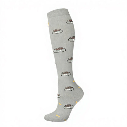 Playful Cat Dog Compression Socks(5 Pairs) - Grey - S/M - image 7