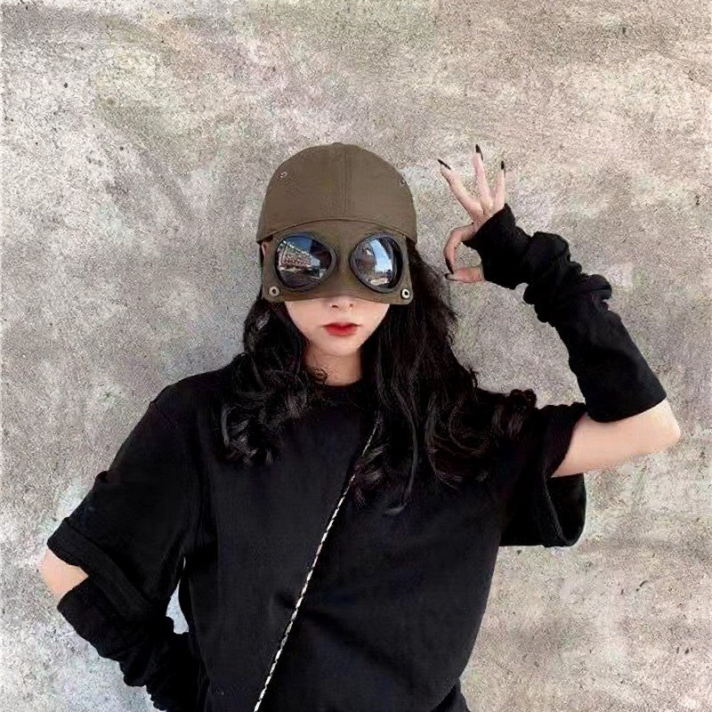 Vintage Goggle Streetwear Style Hat - image 4