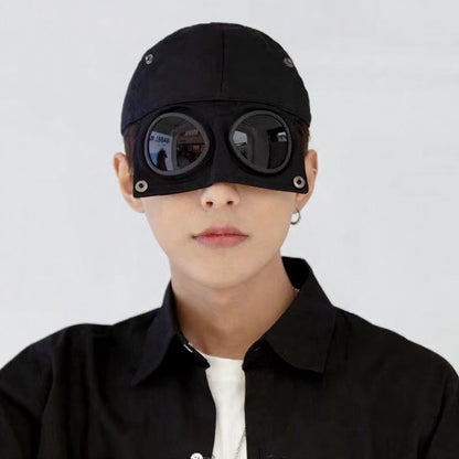 Vintage Goggle Streetwear Style Hat - image 0