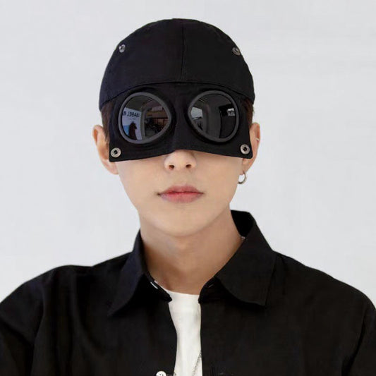 Vintage Goggle Streetwear Style Hat - image 0
