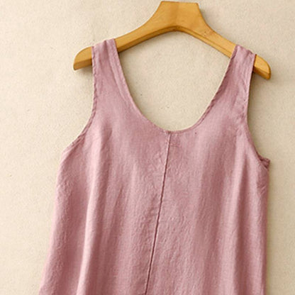 Relaxed Sleeveless Cotton Midi Dress - image 16