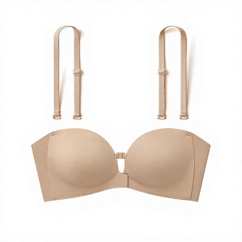 Invisible Convertible Wireless Bra - Nude - XL - image 3