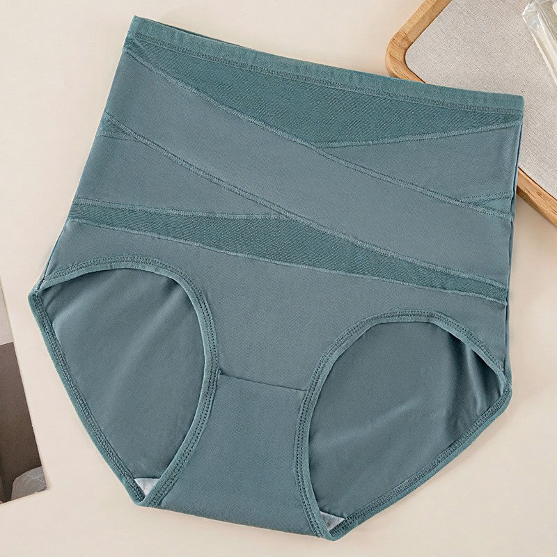 High Waist Sculpting Mesh Panty - Green - 2XL - image 13