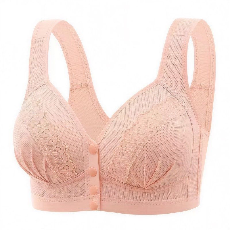 Front Closure Support Wireless Bra - Light Pink - 46 - image 2