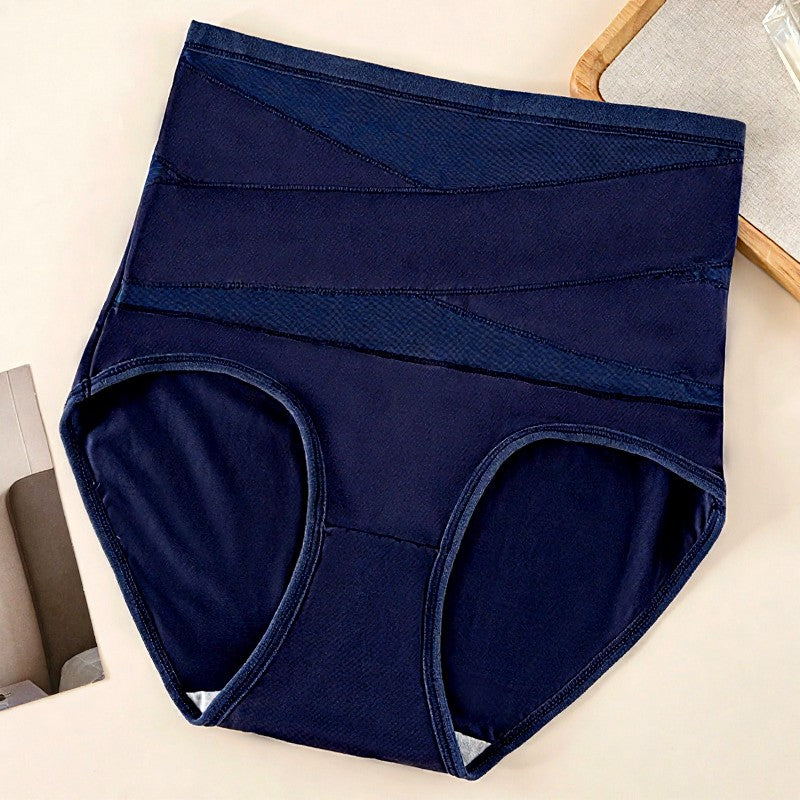 High Waist Sculpting Mesh Panty - Dark Blue - 2XL - image 12