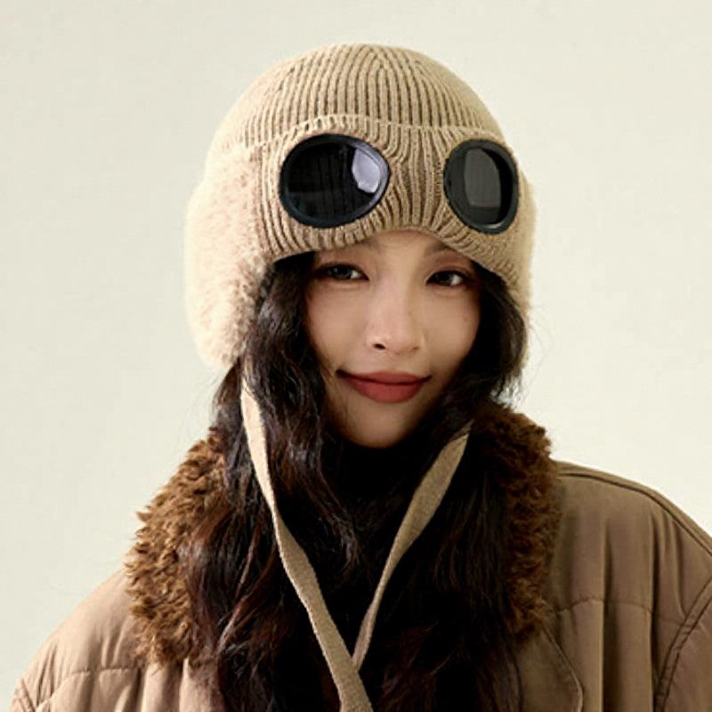 Fleece Lined Goggle Aviator Beanie - image 2