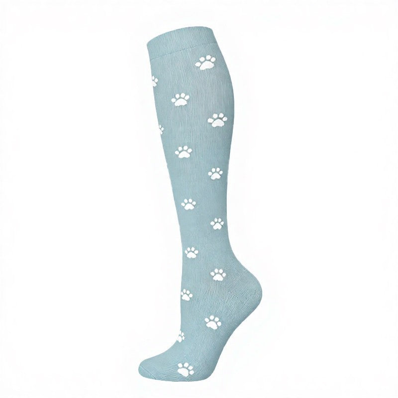 Playful Cat Dog Compression Socks(5 Pairs) - Blue - S/M - image 6