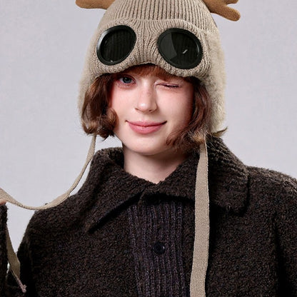 Antler Goggle Aviator Beanie - image 7
