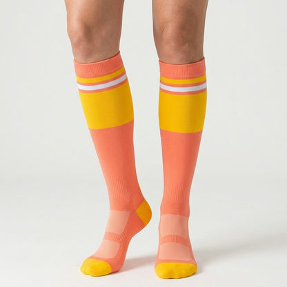 Retro Colorblock Compression Socks(4 Pairs) - image 4
