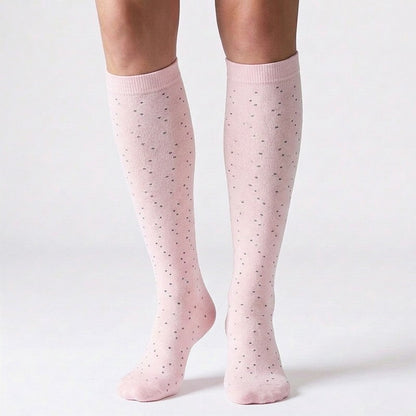Polka Dot Flower Compression Socks (4 Pairs) - image 1