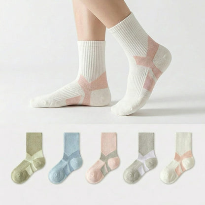 Breathable Arch Support Quarter Compression Socks(5 Pairs) - image 0