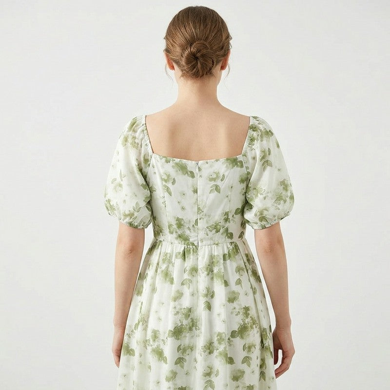 Botanical Square Neck Midi Dress - image 4