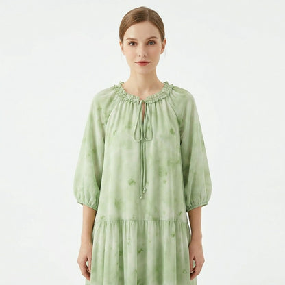 Romantic Tie Neck Ruffle Maxi Dress - image 8