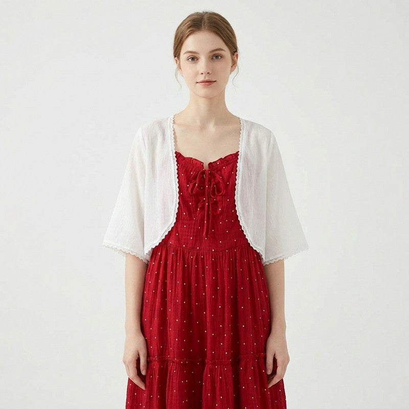 Romantic Ditsy Dot Dress Two Piece Set - image 4