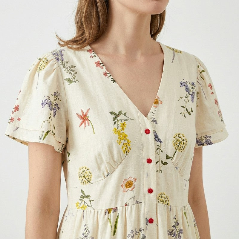 Botanical Button Front Maxi Dress - image 6