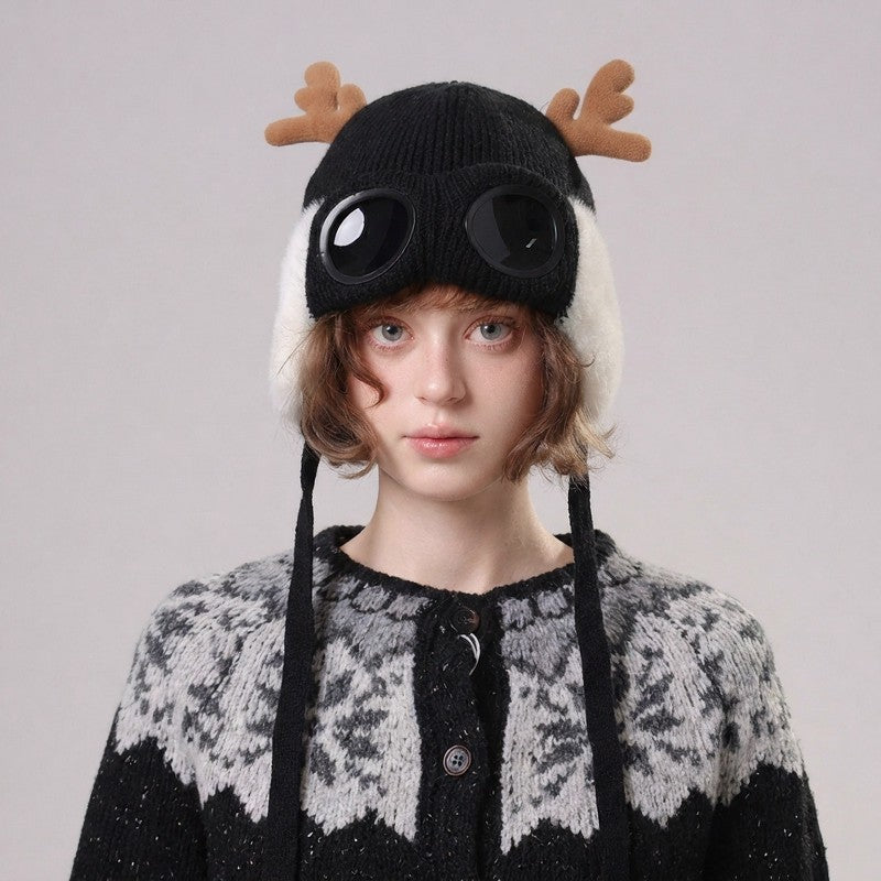 Antler Goggle Aviator Beanie - image 4