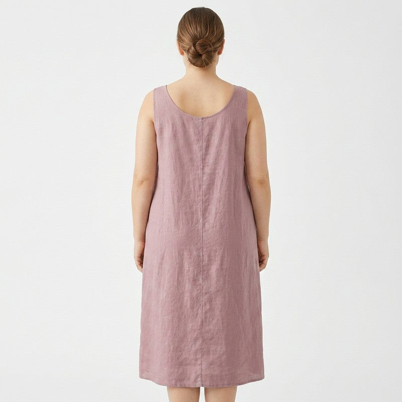 Relaxed Sleeveless Cotton Midi Dress - image 11