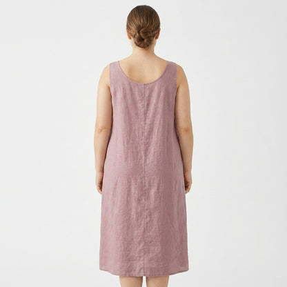 Relaxed Sleeveless Cotton Midi Dress - image 11