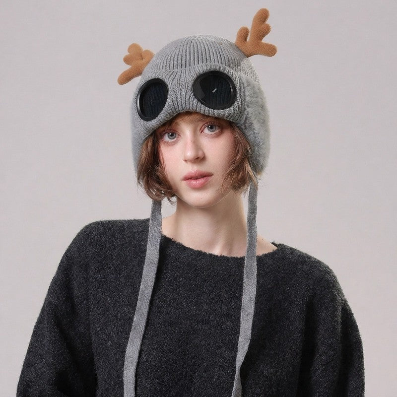 Antler Goggle Aviator Beanie - image 3